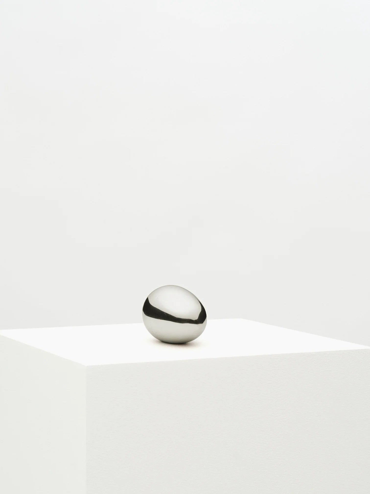 Silver Egg Paperweight