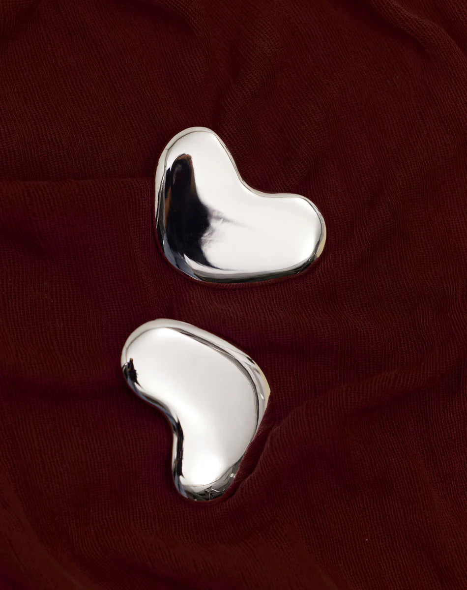 Lava Heart Earrings Oversized